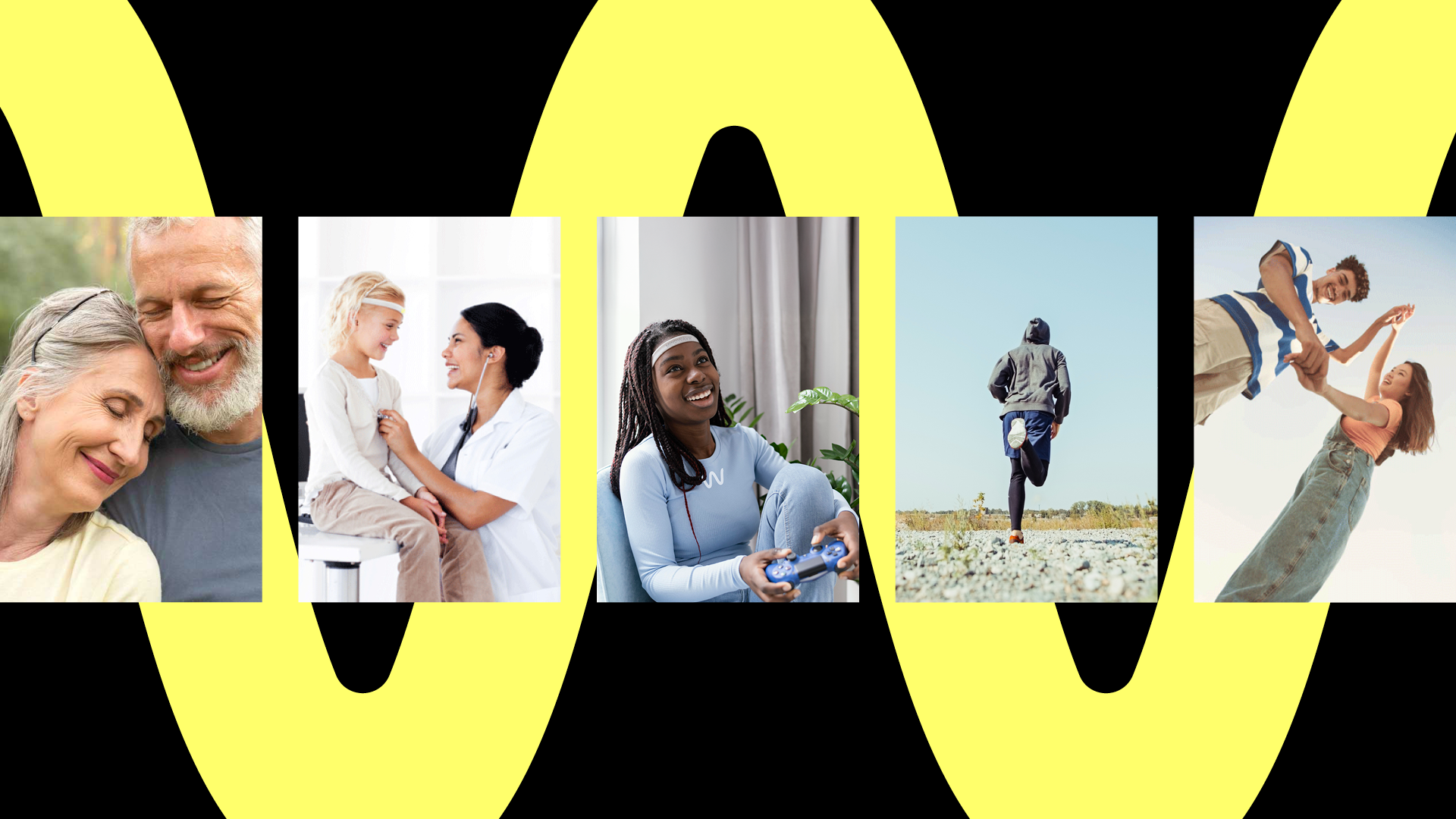 Kollage von zufriedenen Kunden die das Neuroflexr-Stirnband von Mindwavr in verschiedenen Anwendungsbereichen nutzen